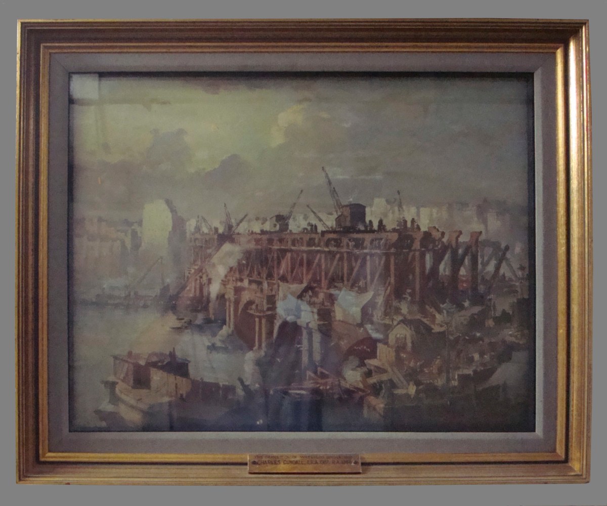 Unknown, Frame for Charles Cundall RA 'Demolition of Waterloo Bridge, 1935'