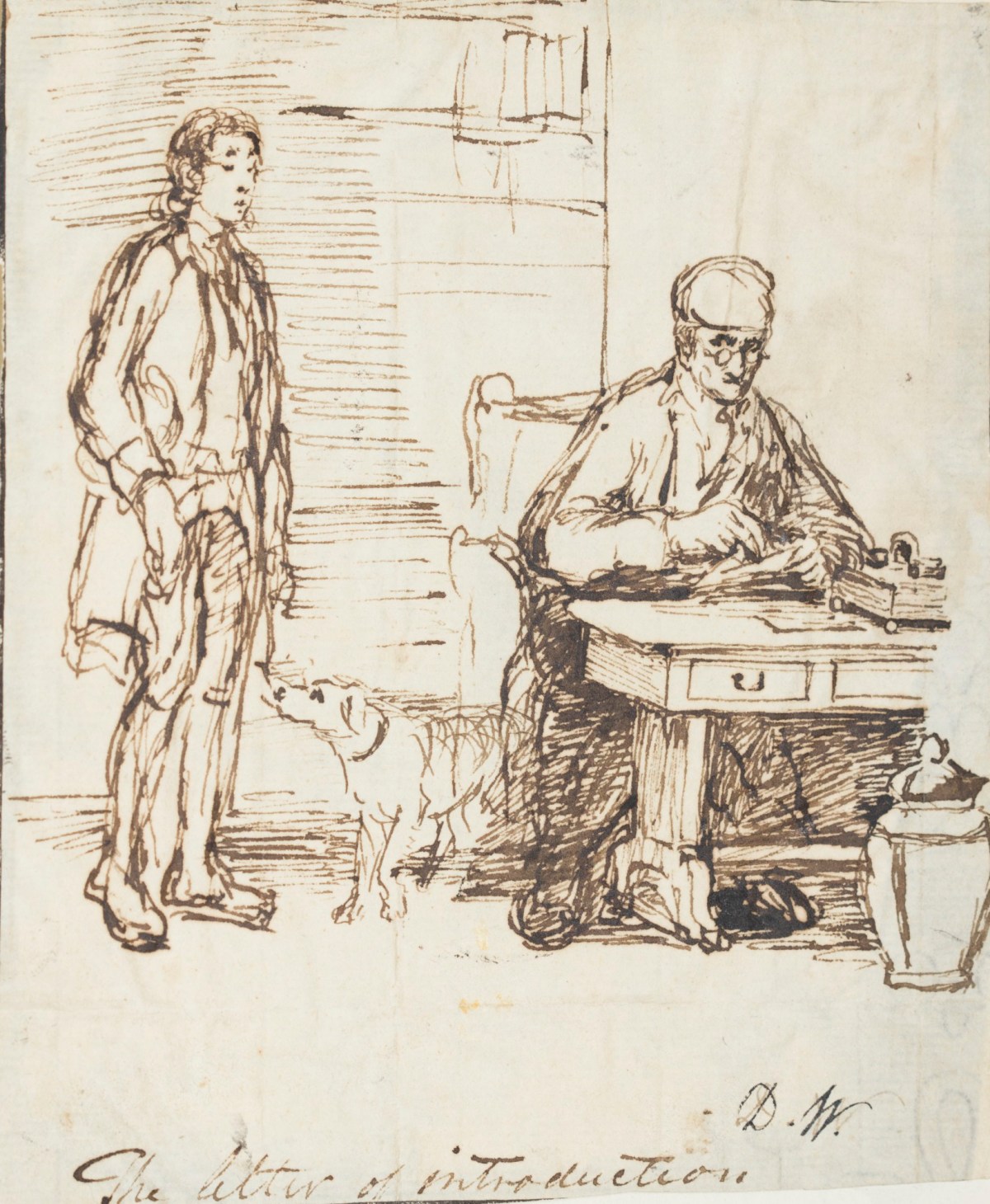 Sir David Wilkie RA, Study for 'The Letter of Introduction'