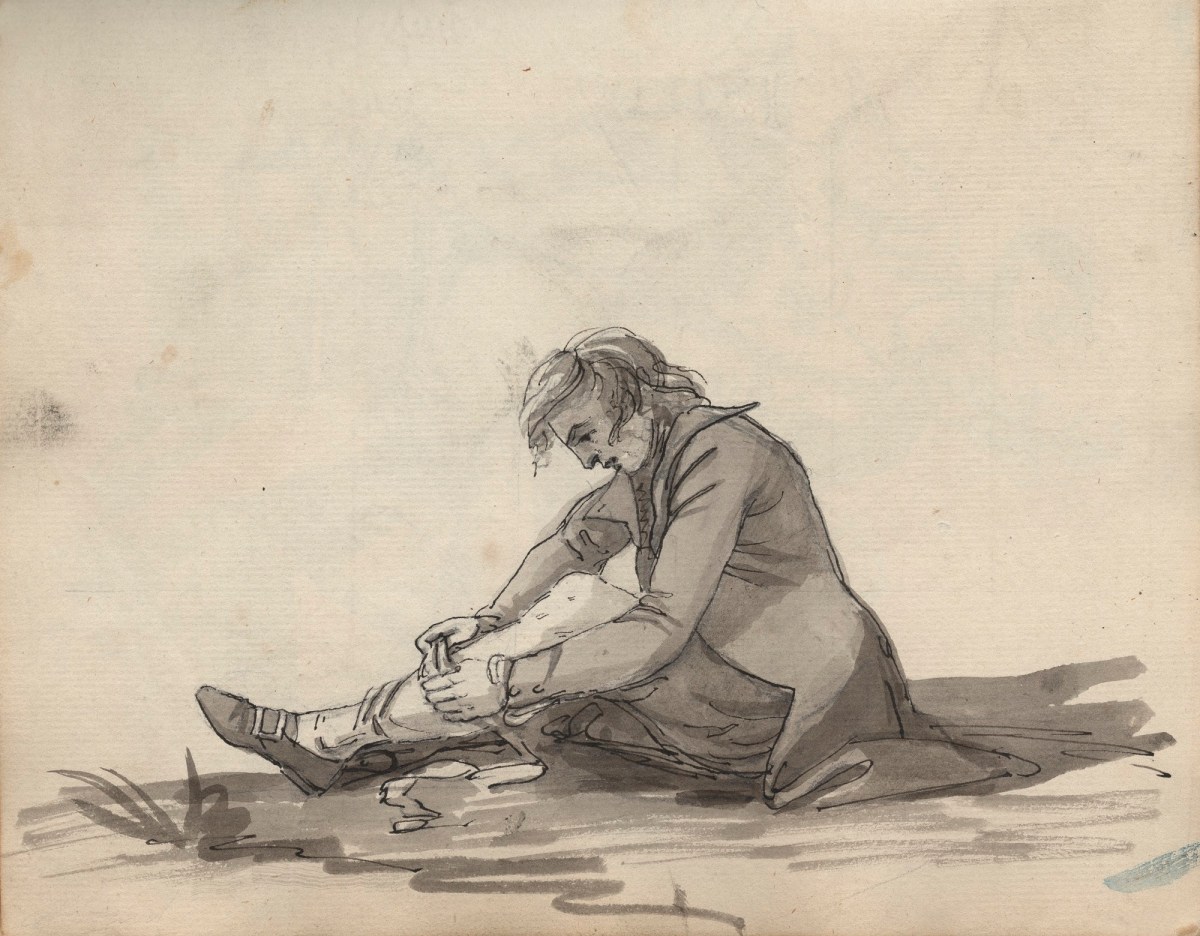 Unknown artist, Leaf from a sketchbook