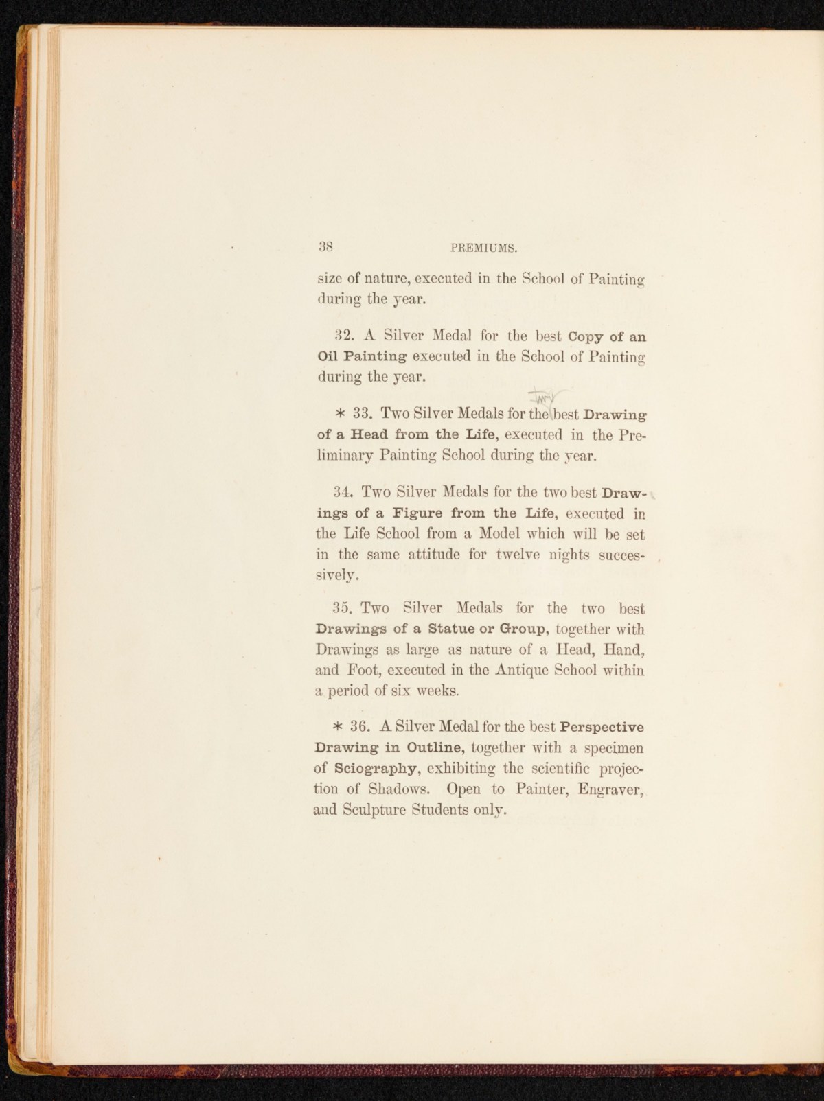 Sir Lawrence Alma-Tadema RA, A copy of the RA Laws as relating to the Schools, annotated and with sketches by Alma-Tadema