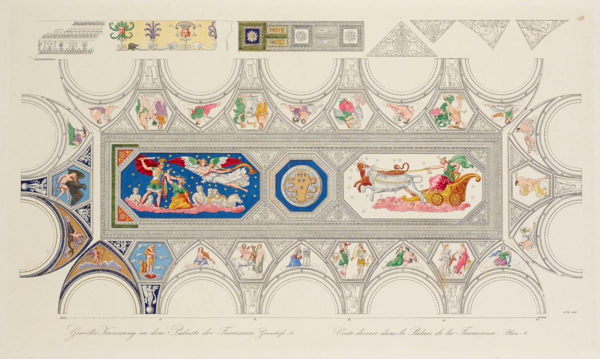 Baldassare Peruzzi and Raphael and Sebastiano del Piombo, 'Paintings of the Ceiling A, and Details.'