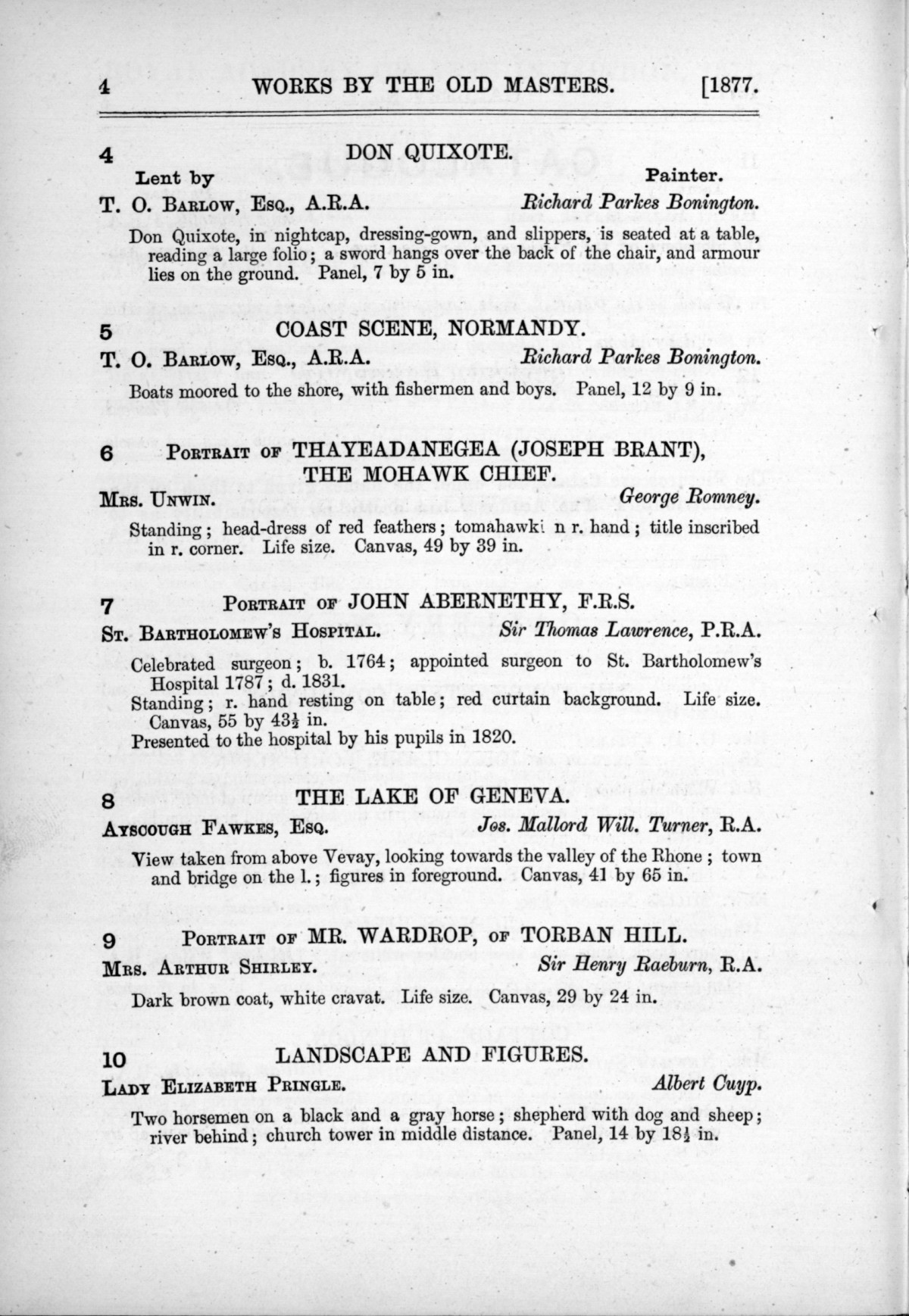 Page 4 of 1877 - Old Masters and deceased masters of the British School