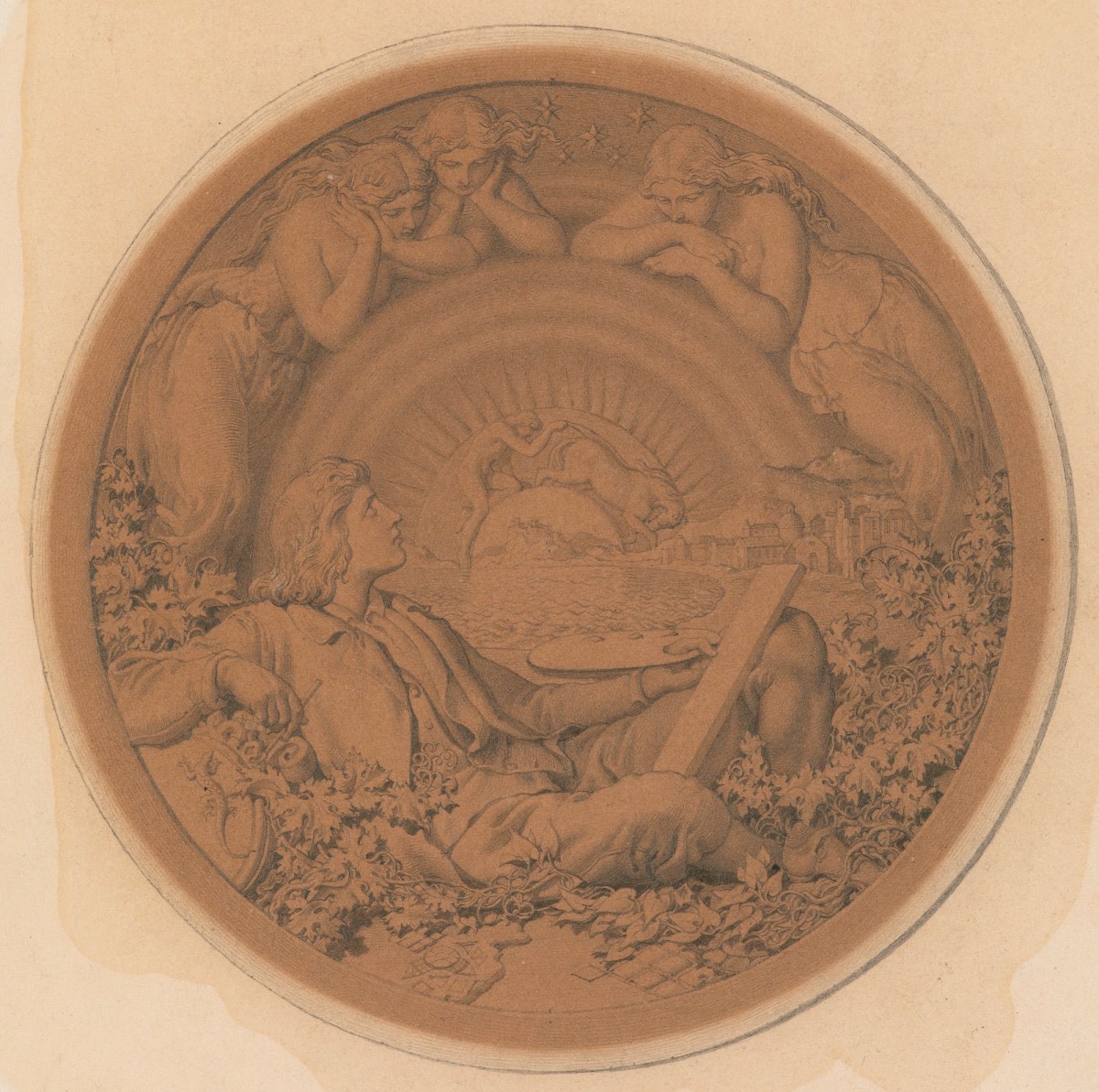 Daniel Maclise RA, A design for the reverse of the Turner medal