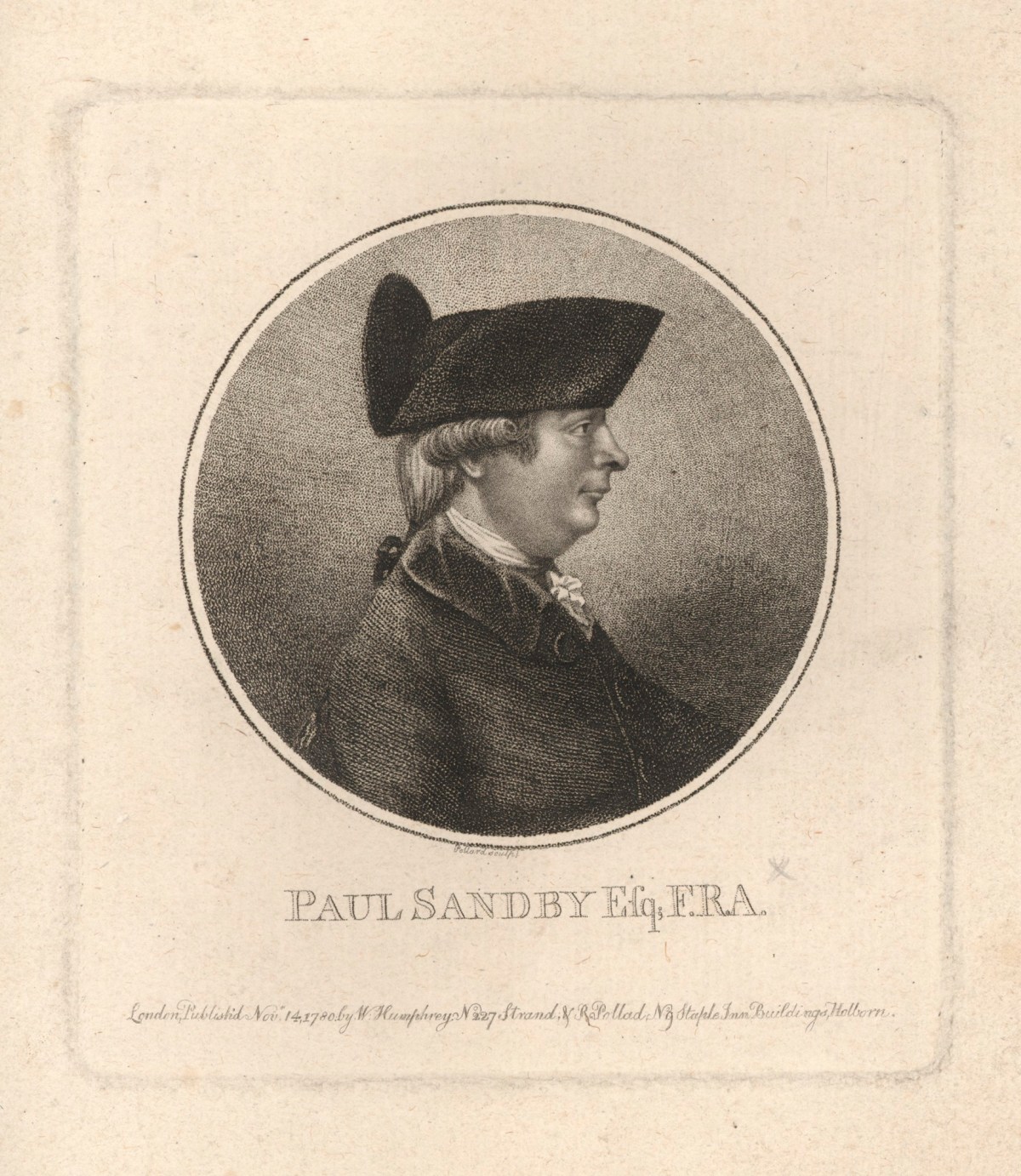 Robert Pollard, Portrait of Paul Sandby RA