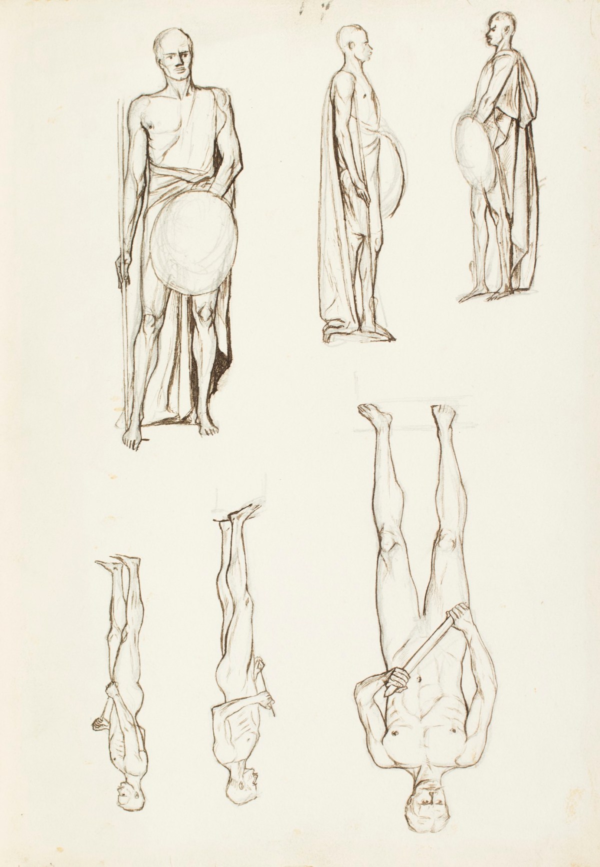 Henry Hugh Armstead RA, Six studies of standing male figures