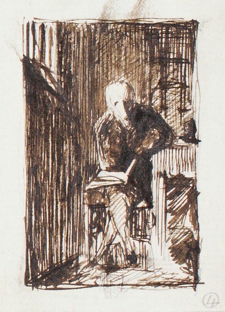 Henry Hugh Armstead RA, Study for 'In Prison!'