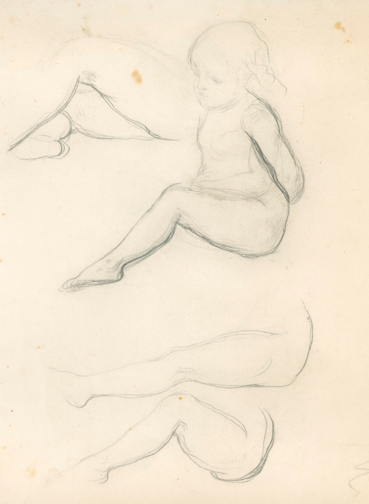 Lord Leighton PRA, Studies of a seated child