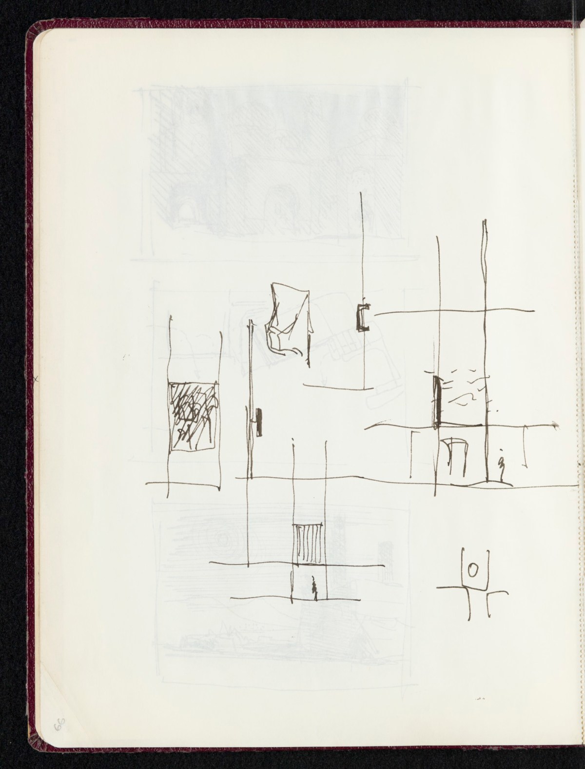 Sir Hugh Casson PRA, Sketchbook with designs and notes