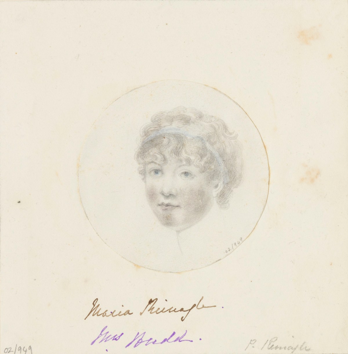 Philip Reinagle RA, Portrait of Maria Reinagle