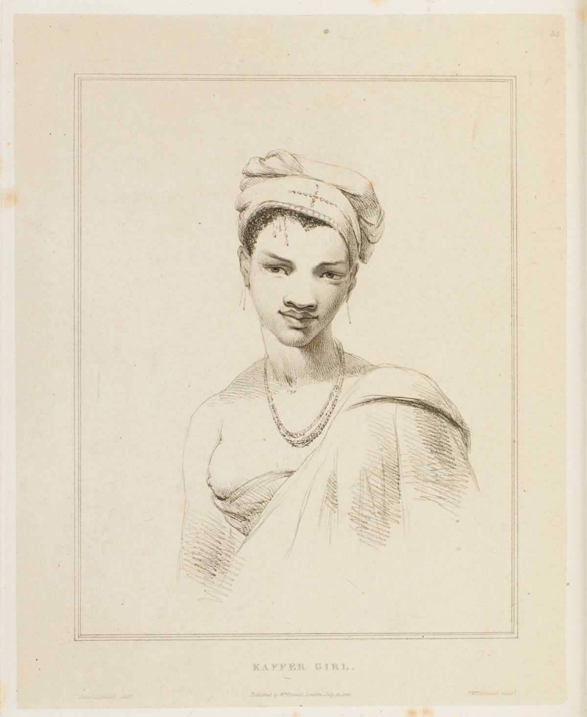 Samuel Daniell, Portrait of a Xhosa young woman ('Kaffer Girl')