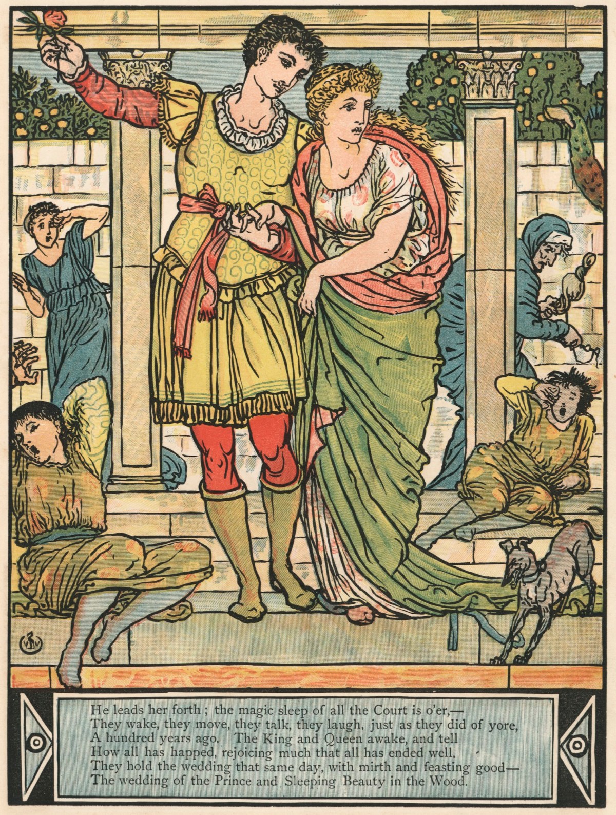 Walter Crane, 'The magic sleep ... is o'er'