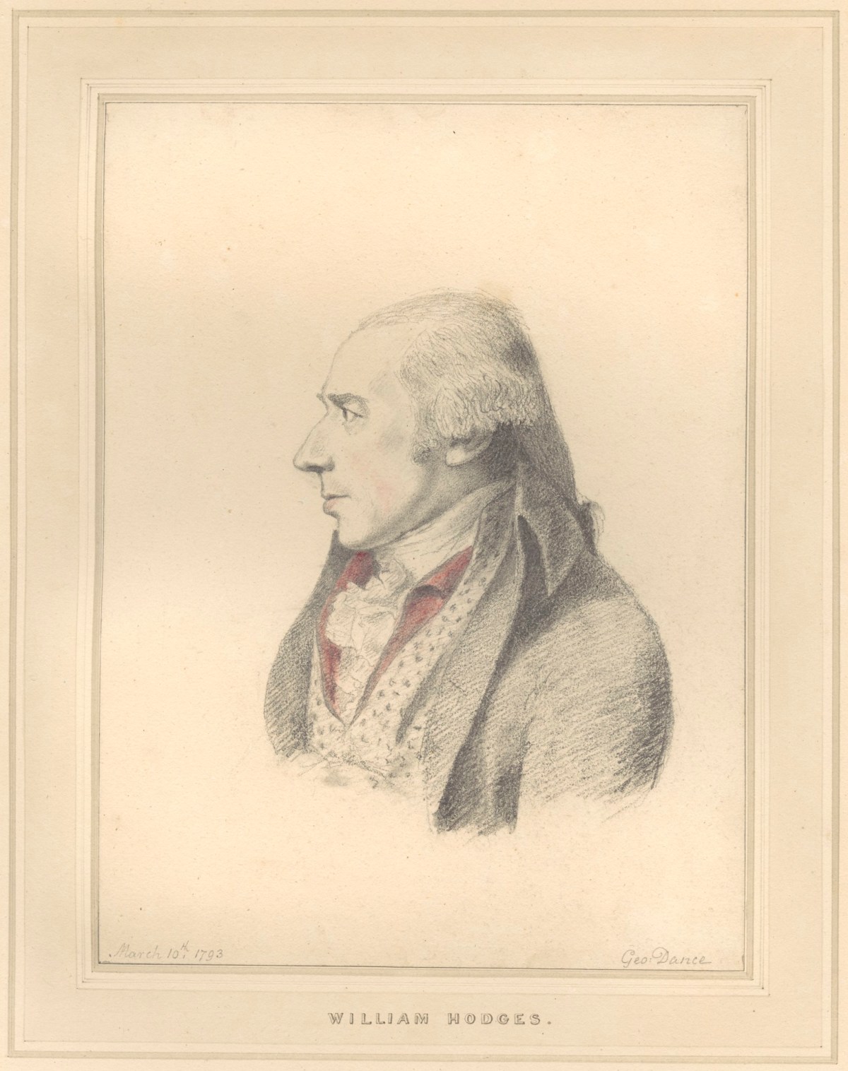 George Dance RA, Portrait of William Hodges, R.A.
