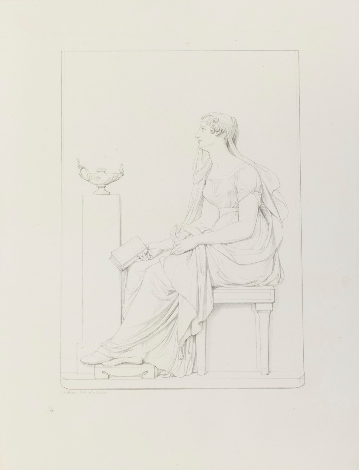 Paolo Guglielmi, Drawing after the relief portrait of Mrs Robinson