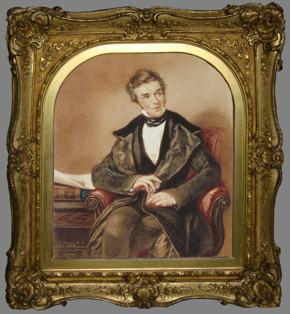 Unknown, Frame for A.E. Chalon RA 'Portrait of C.R. Leslie, R.A.'