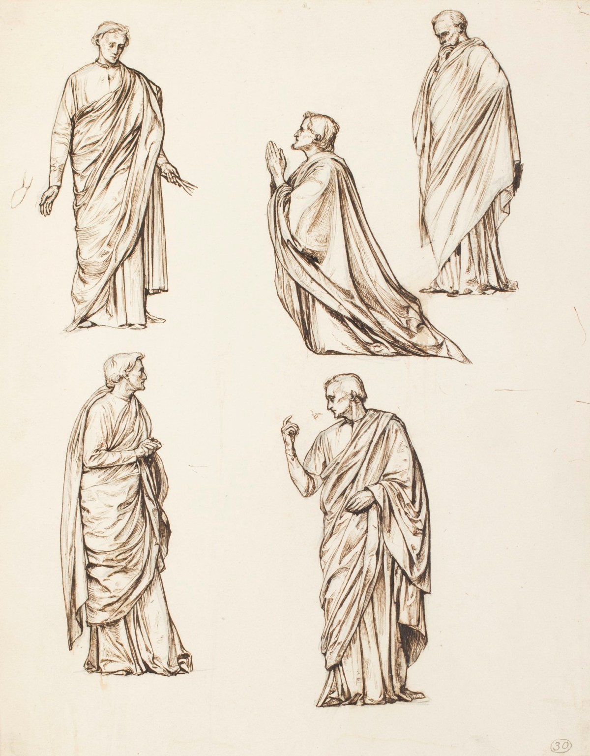 Henry Hugh Armstead RA, Studies of male figures for the unexecuted "Vauxhall Bridge Church" project
