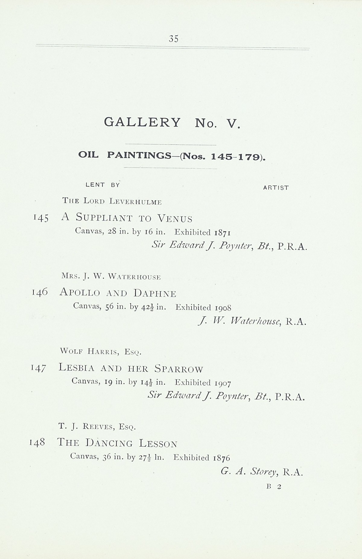 Page 37 of 1922 - Exhibition of Works by recently deceased Members of the Royal Academy