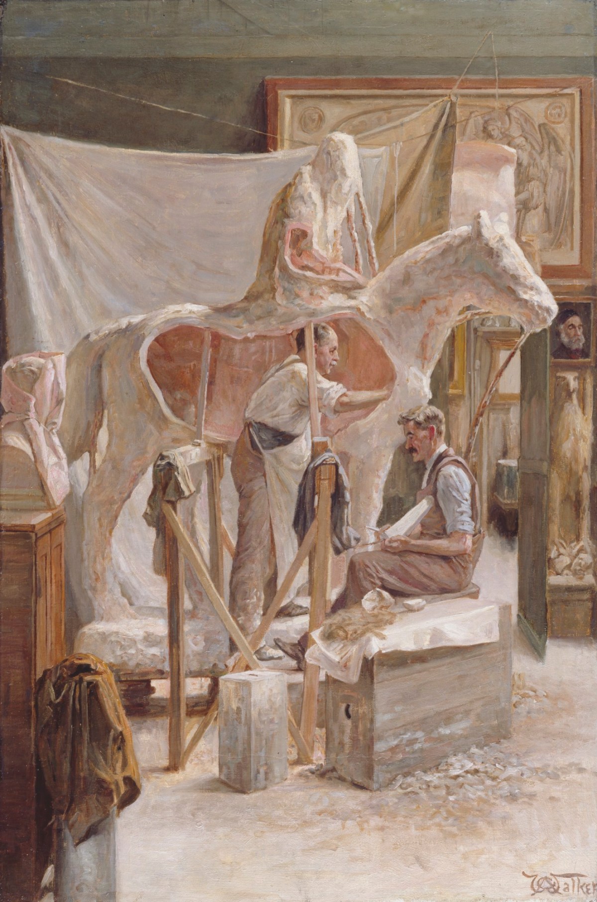 Arthur George Walker RA, The Artist's Studio