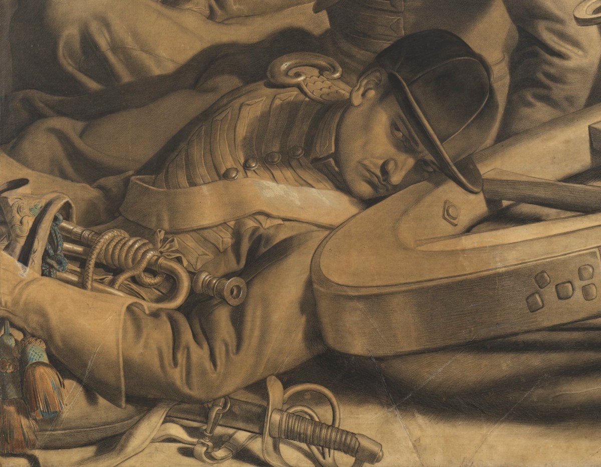 Daniel Maclise RA, Cartoon for 'The Meeting of Wellington and Blücher After the Battle of Waterloo'