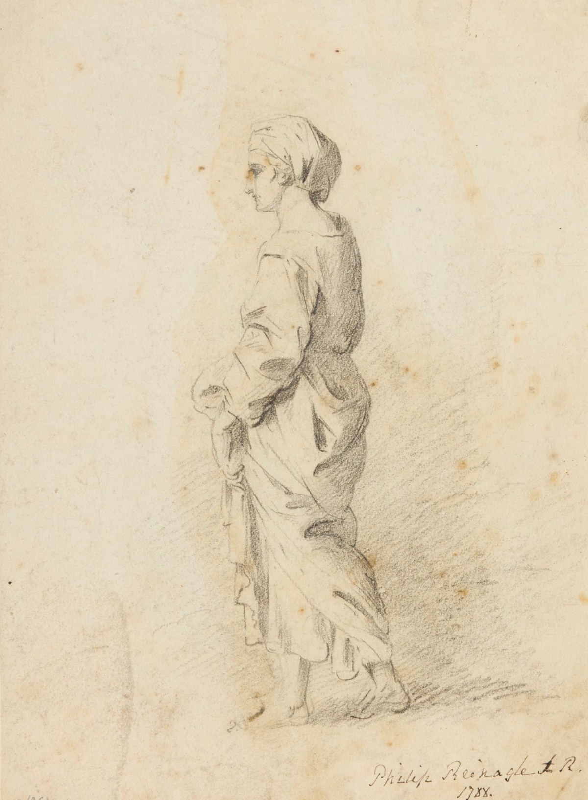 Philip Reinagle RA, Woman wearing a turban in profile