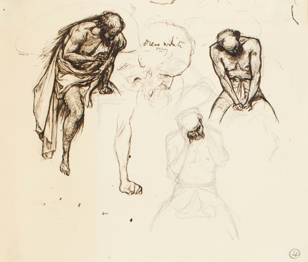 Henry Hugh Armstead RA, Studies of male figures for an illustration