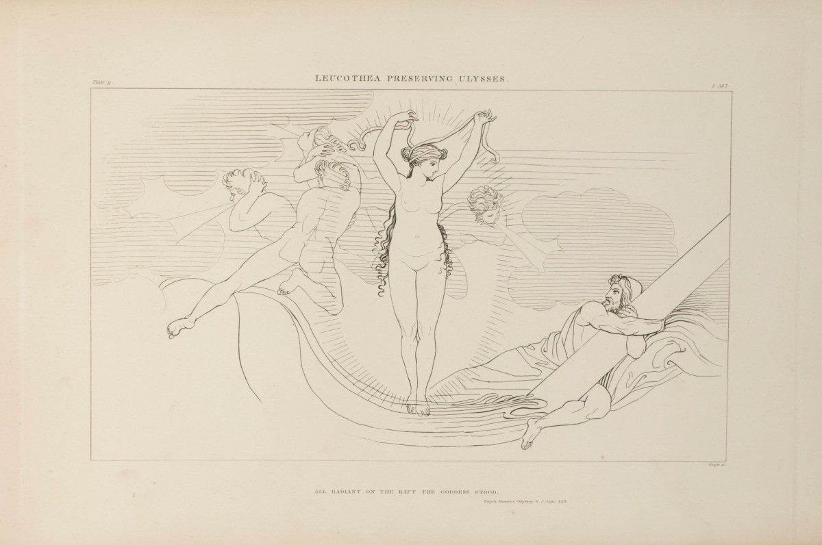 John Flaxman RA, Leucothea Preserving Ulysses