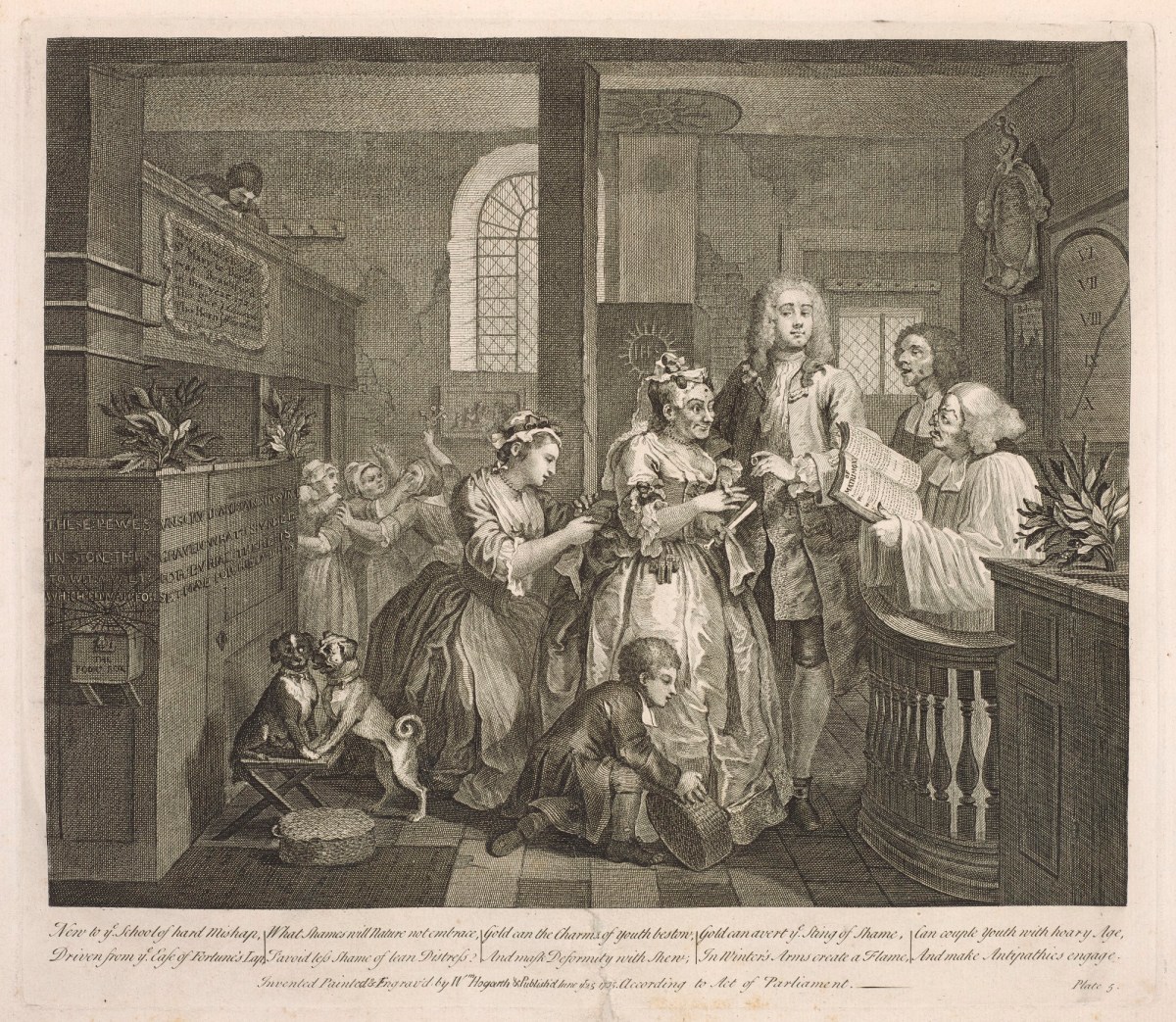 William Hogarth, A Rake's Progress, plate 5