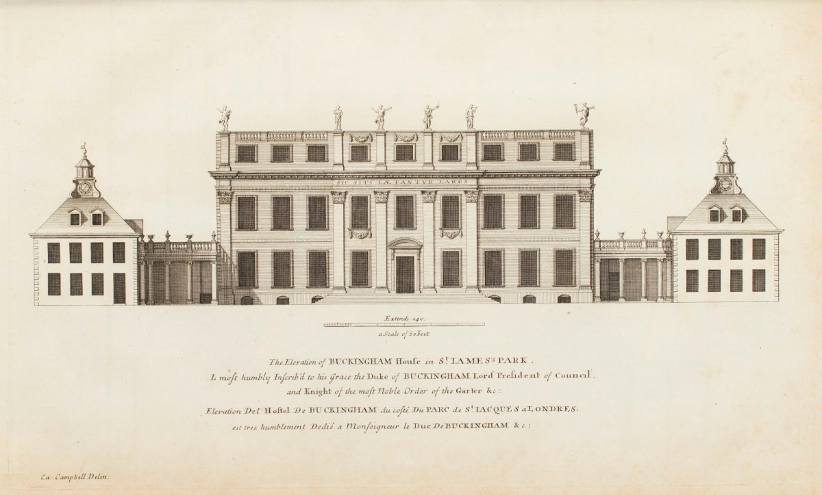 Colen Campbell, The elevation of Buckingham house in St. James's Park