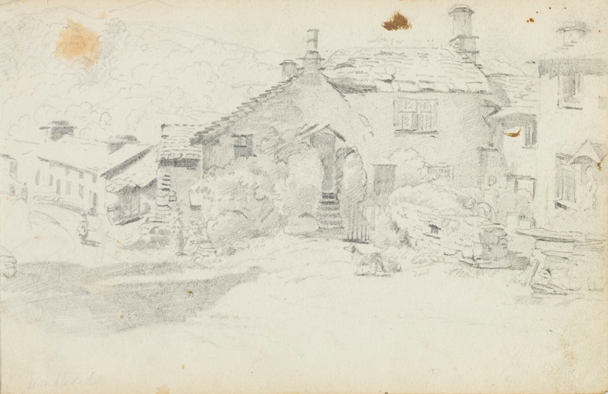 Philip Reinagle RA, Drawing of a house in Ambleside
