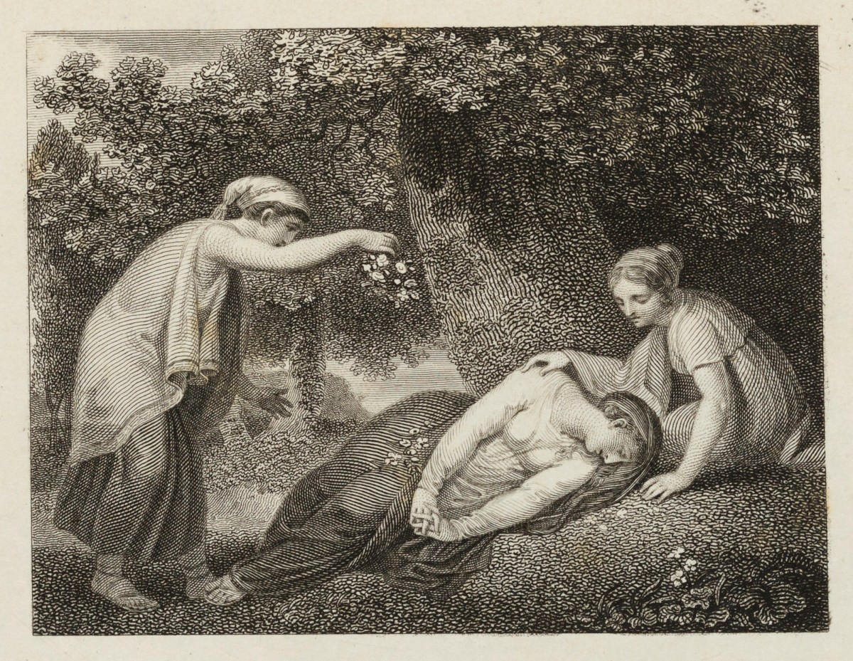 Henry Howard RA, Three girls in an orchard, one sleeping