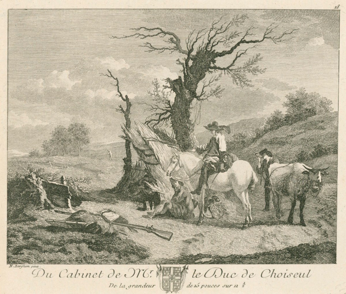 Nicolaes Berchem, Hunters resting