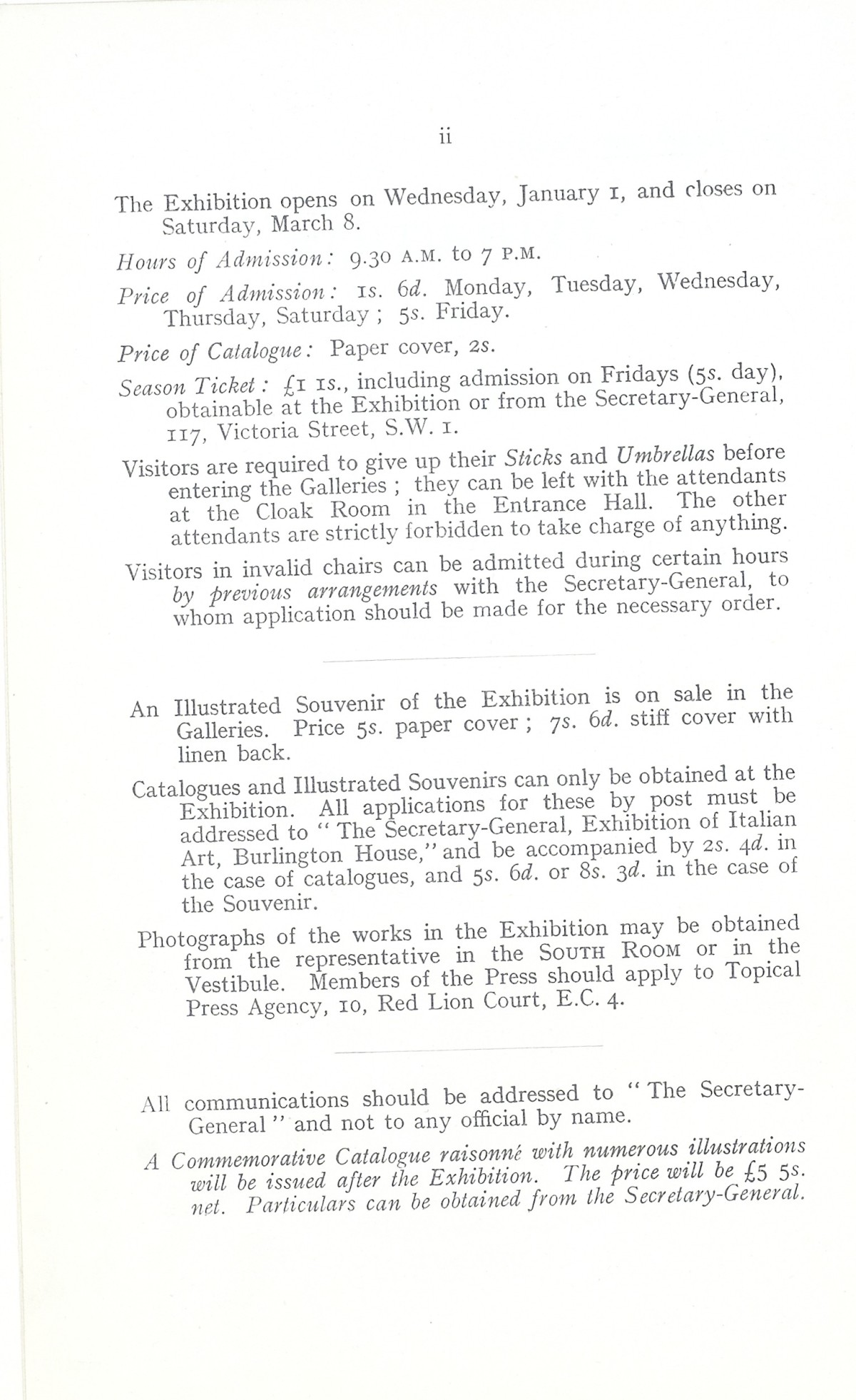 Page 6 of 1930 - Exhibition of Italian Art 1200-1900