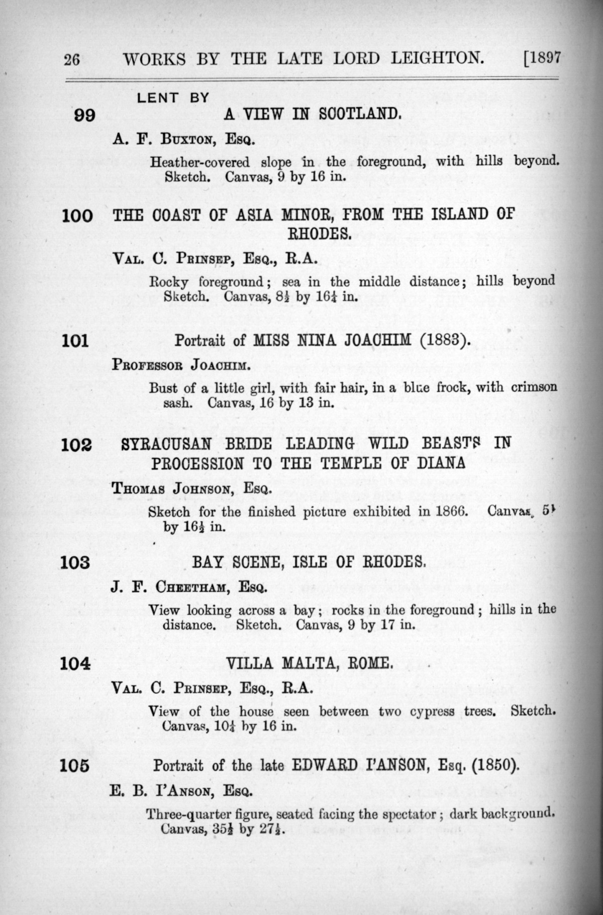 Page 26 of 1897 - Lord Leighton PRA