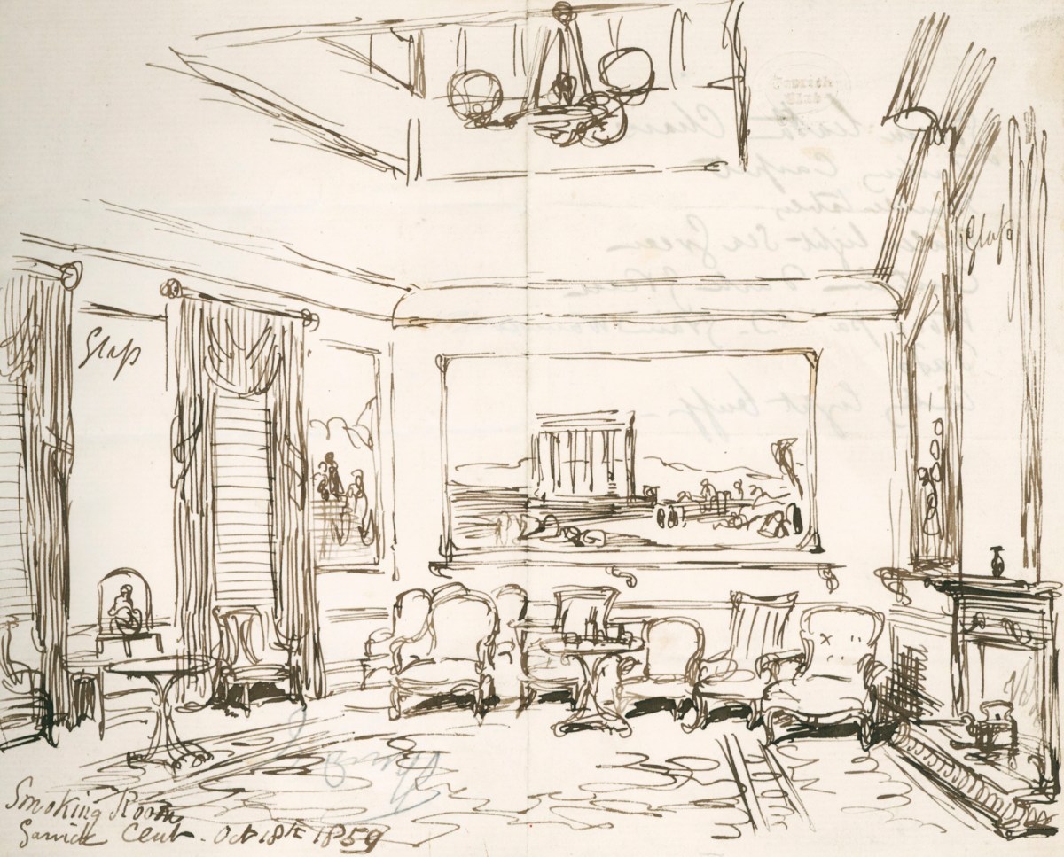 Sir John Gilbert RA, The Smoking Room of the Garrick Club, at King Street, London
