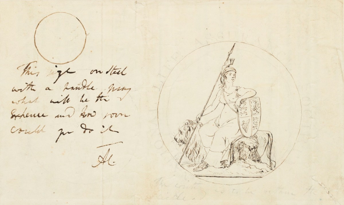 Abraham Cooper RA, Design for a medal for the National Life Assurance Society