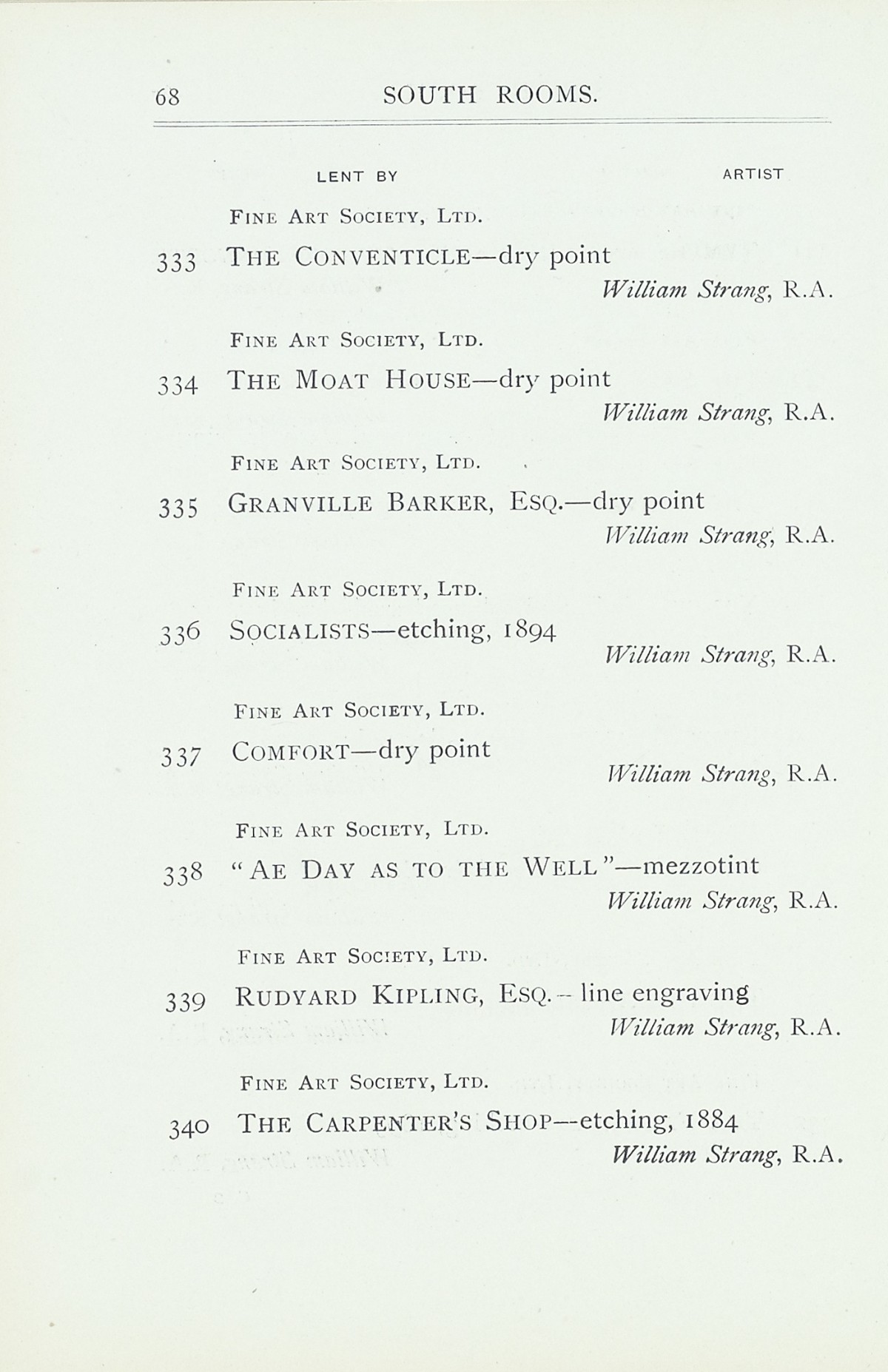 Page 70 of 1922 - Exhibition of Works by recently deceased Members of the Royal Academy