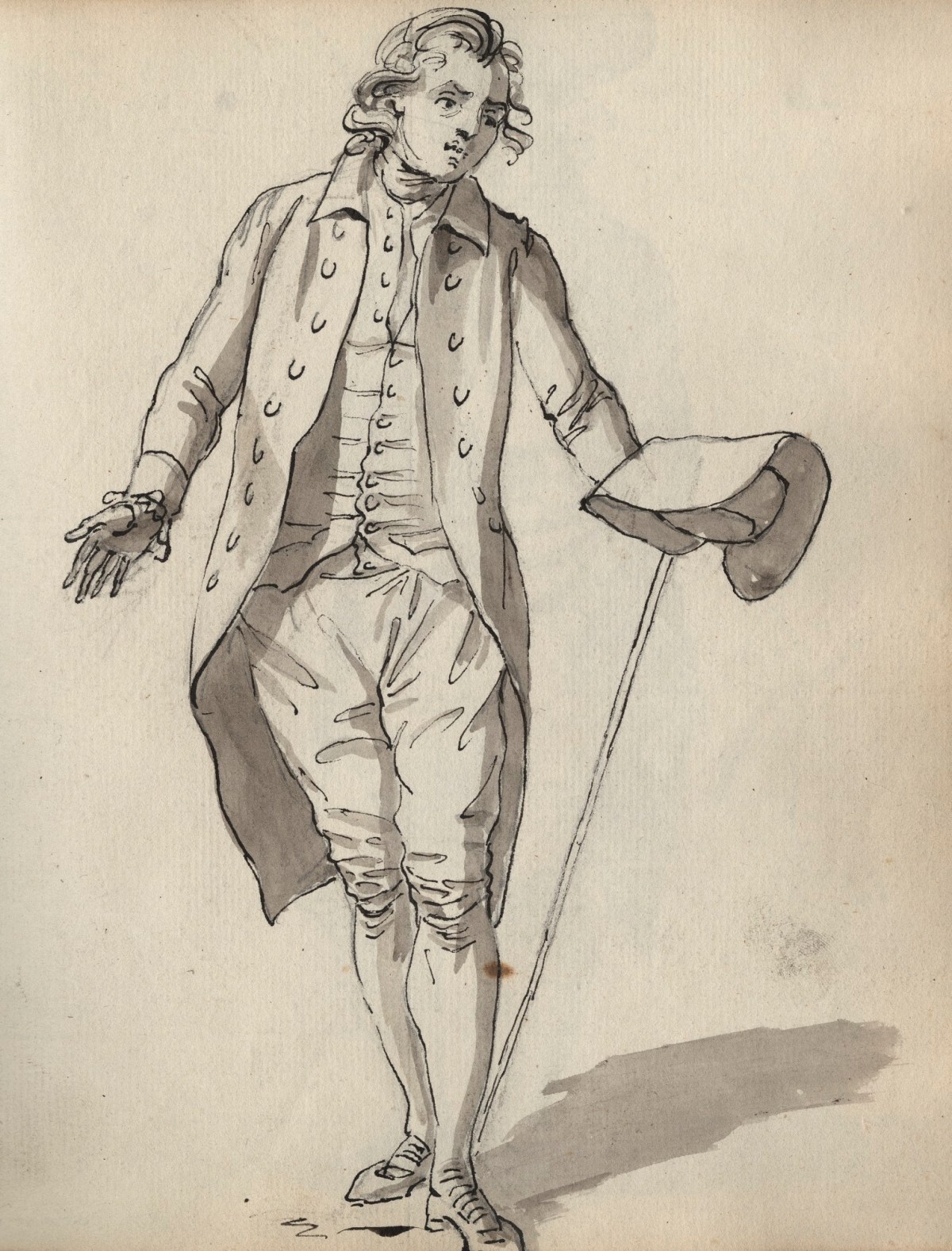 Unknown artist, Leaf from a sketchbook