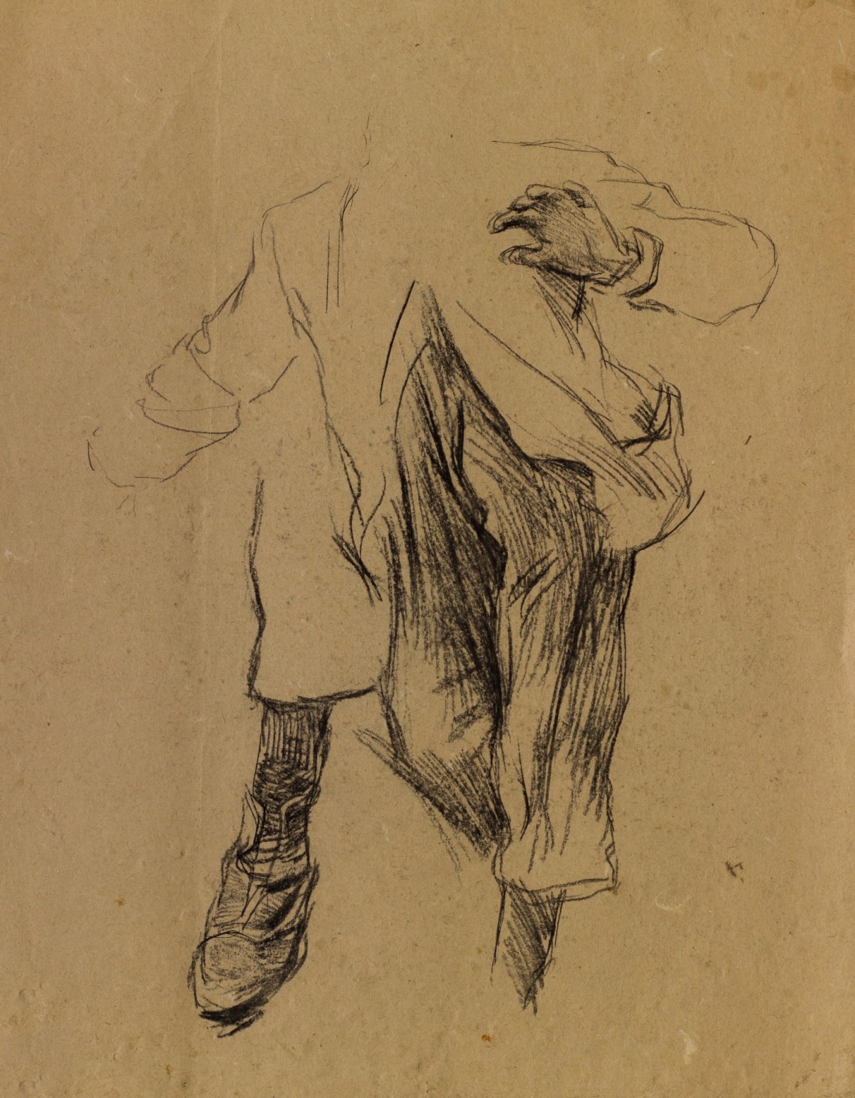 Sir George Clausen RA, Figure study for 'The Gap in the Hedge'