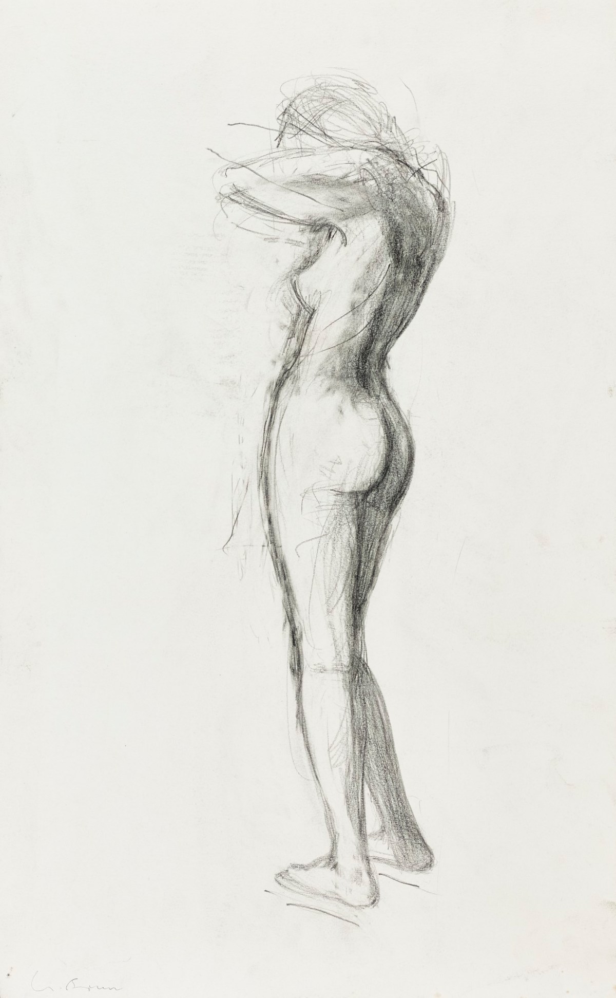 Two-sides figure drawing from life