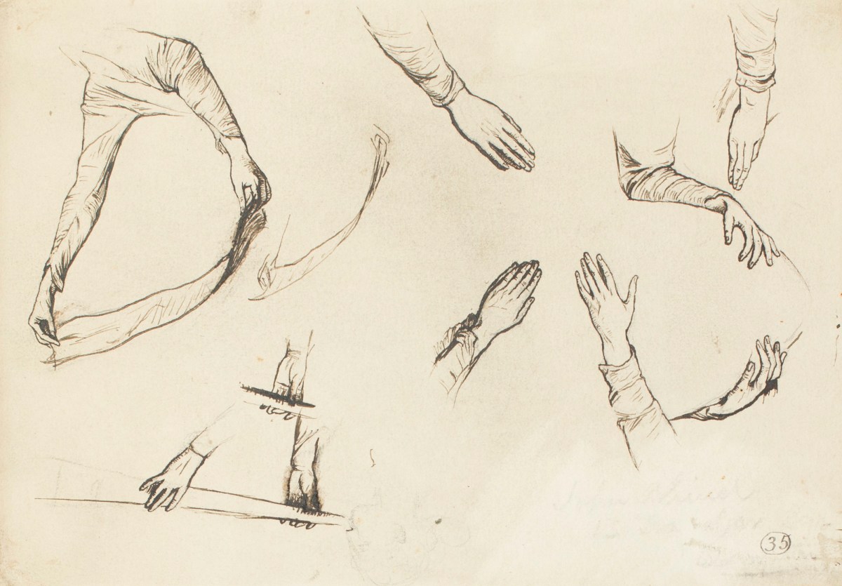 Henry Hugh Armstead RA, Studies of arms and hands for the Webb monument in St. Paul's Cathedral