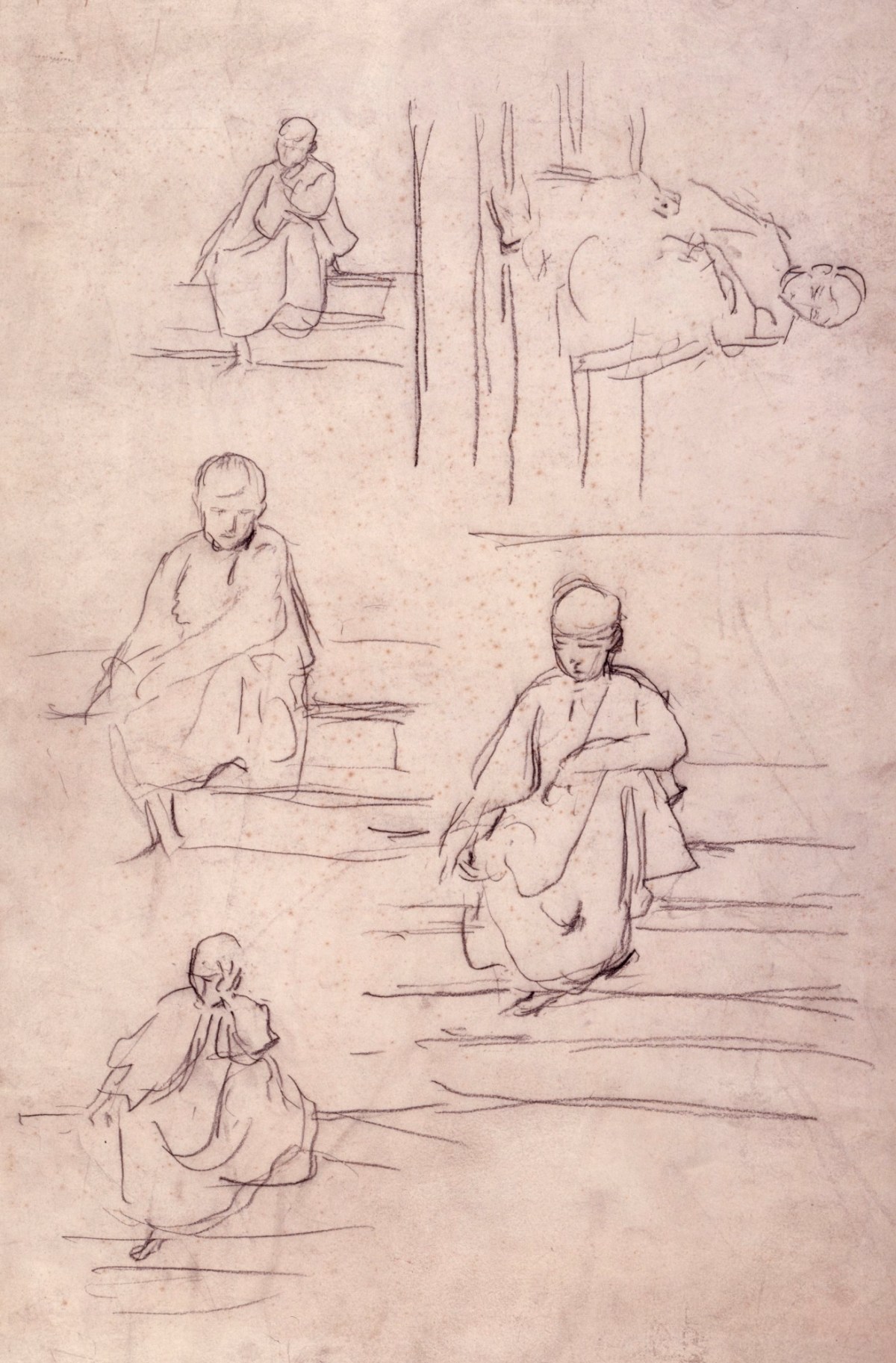 Sir John Everett Millais Bt. PRA, Sketch for a three-quarter length portrait of a man