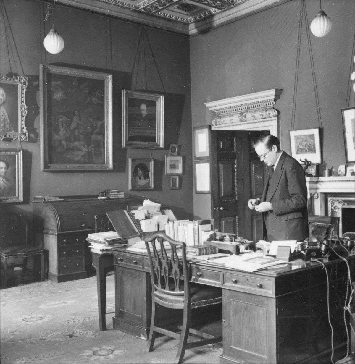 Russell Westwood, Humphrey Brooke in his office in Burlington House, 1953