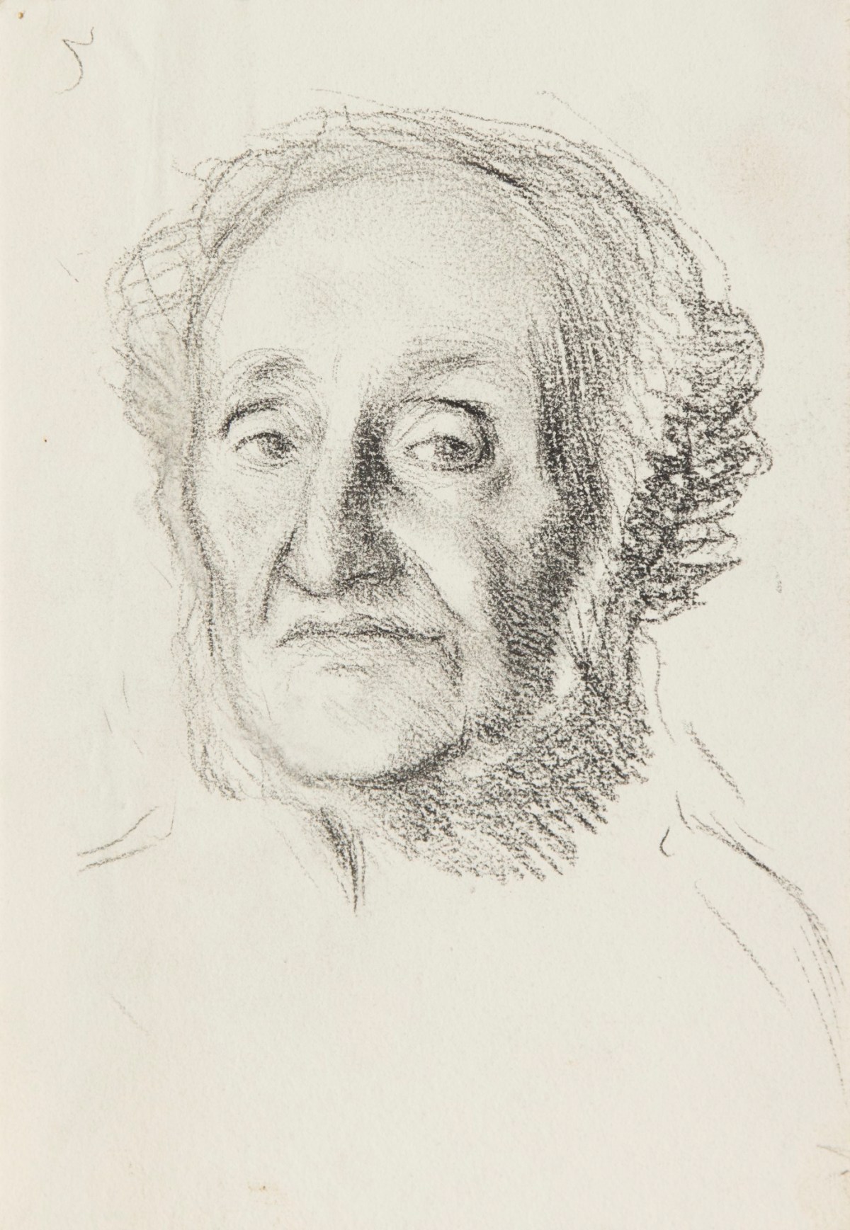 Sir George Clausen RA, Study of the head of a man with long side burns