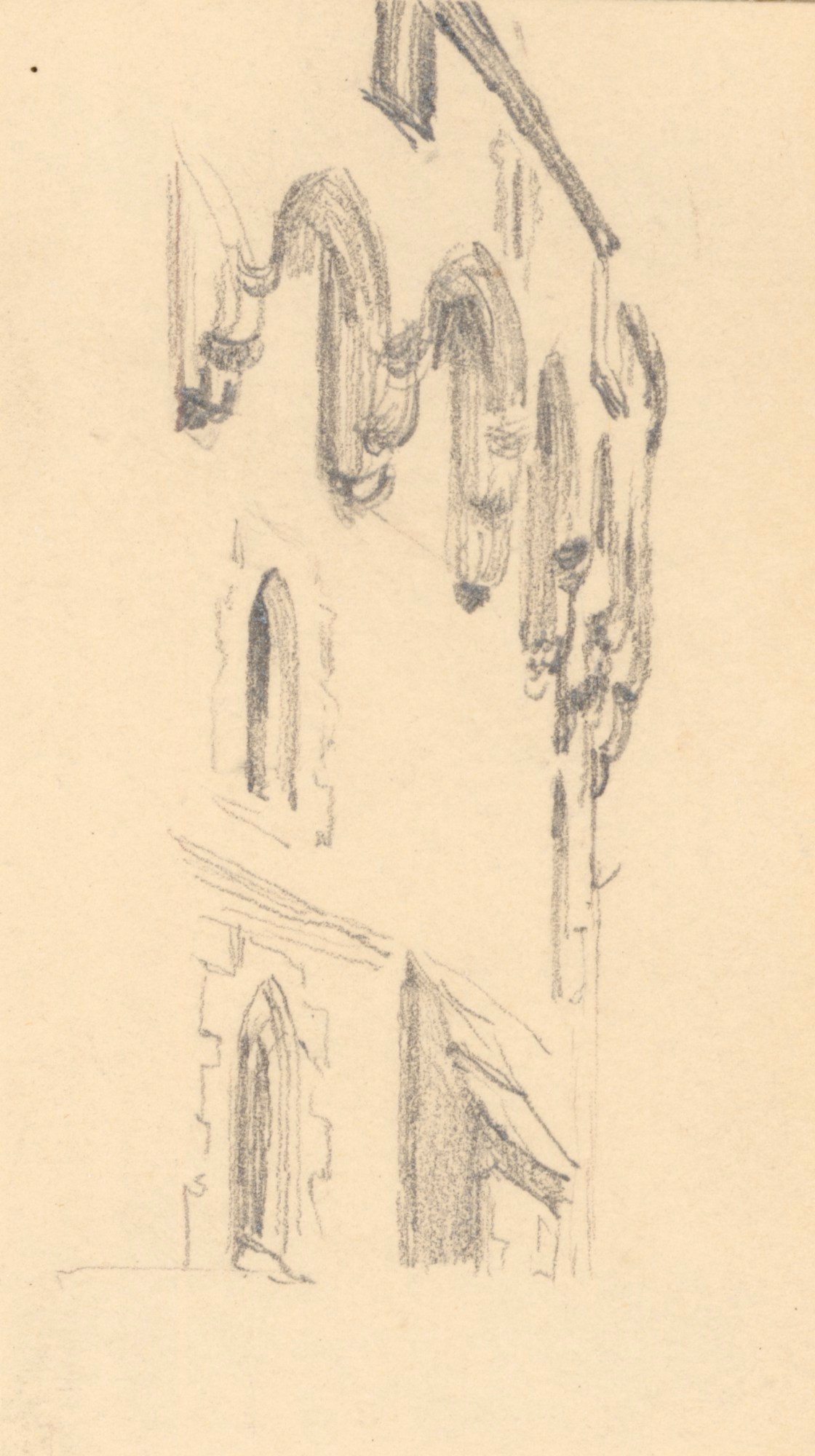Solomon Alexander Hart RA, Facade of a building viewed from the side