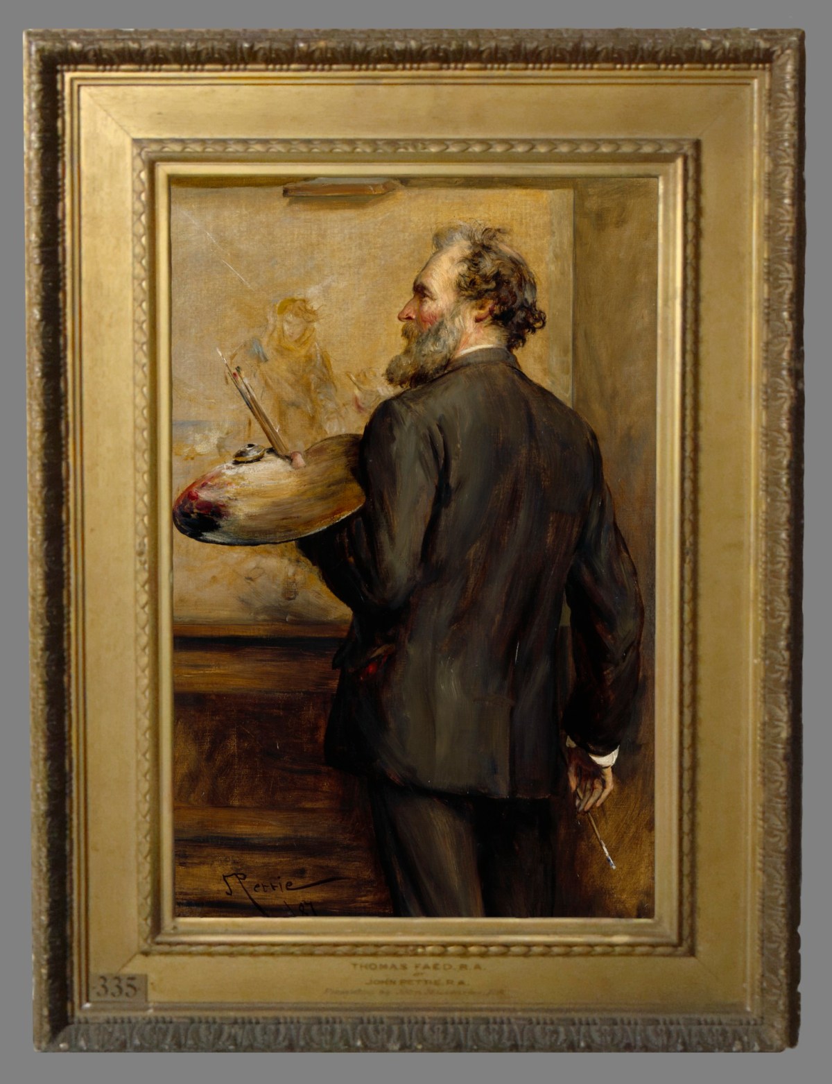 Unknown, Frame for John Pettie RA 'Portrait of Thomas Faed, R.A.'
