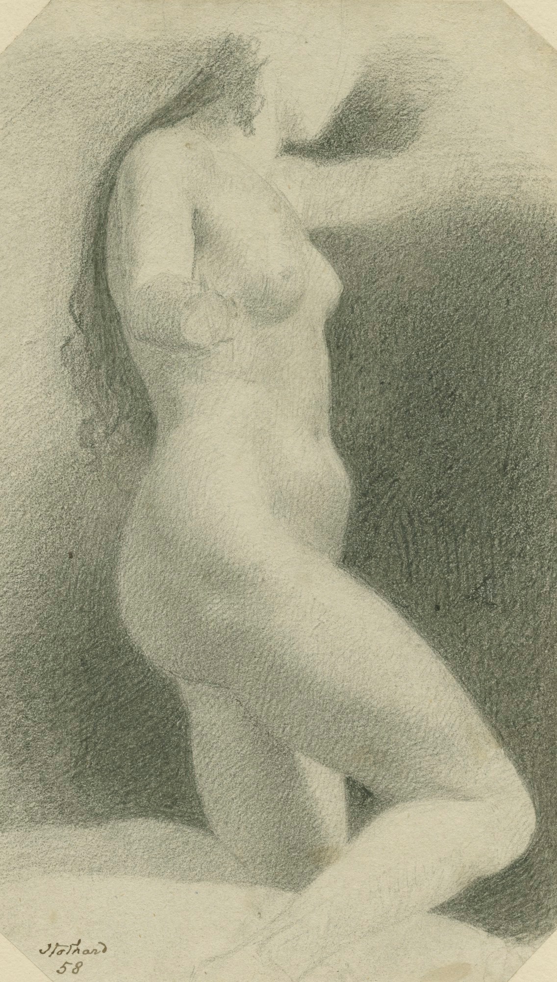 Thomas Stothard RA, Kneeling female nude