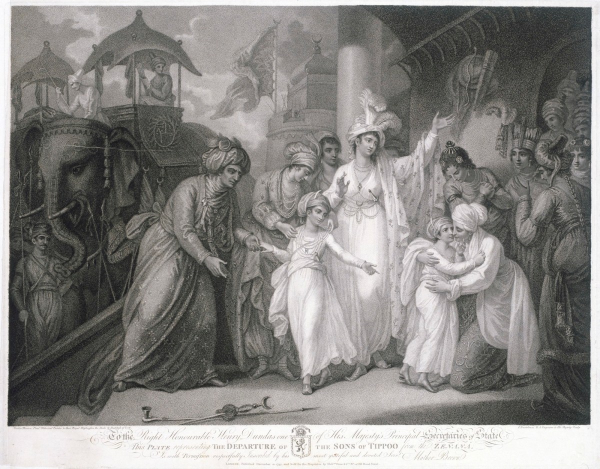 Francesco Bartolozzi RA, The Departure of the Sons of Tippoo from the Zenana