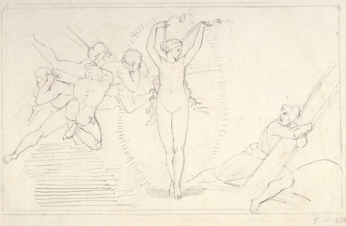 John Flaxman RA, Leucothea Preserving Ulysses
