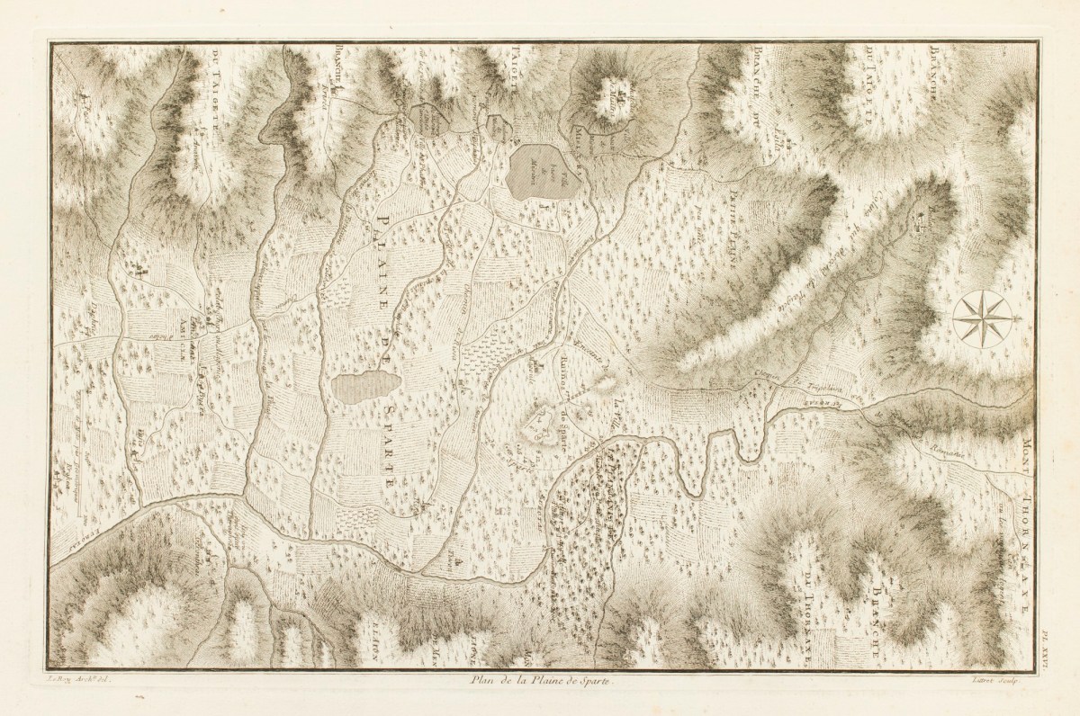 Julien-David Le Roy, Plan of the Spartan plain.