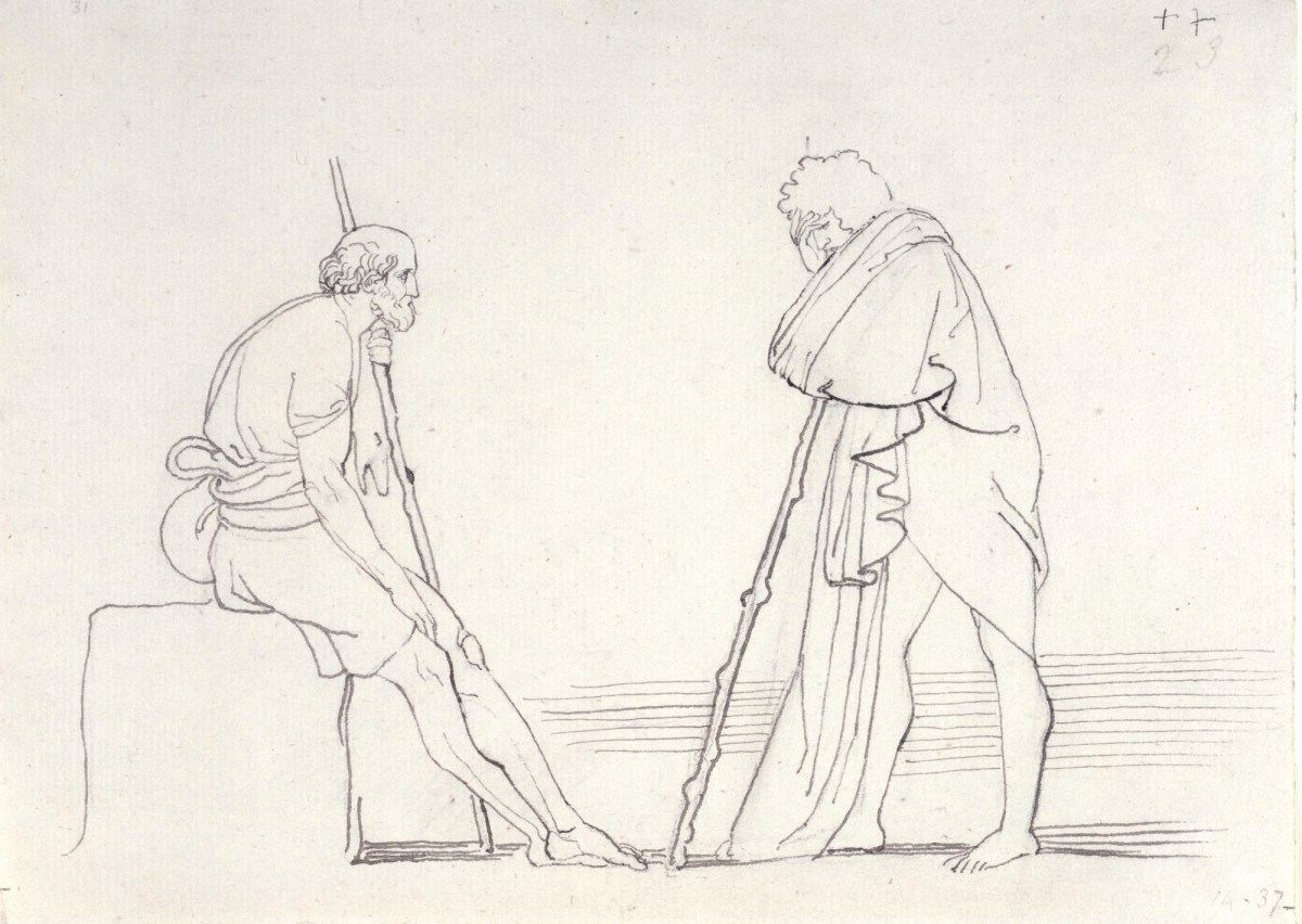 John Flaxman RA, Ulysses Conversing with Eumaeus