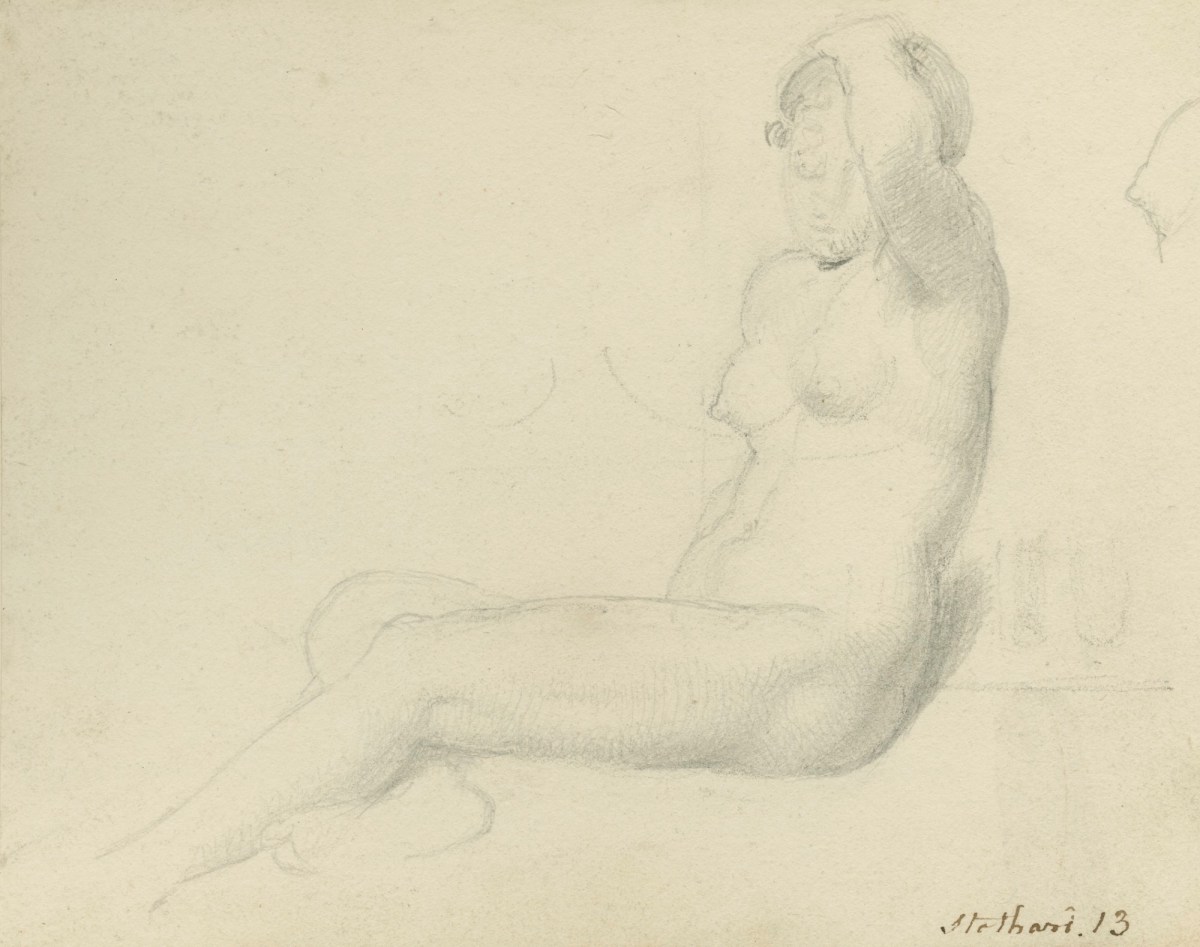 Thomas Stothard RA, Seated female nude